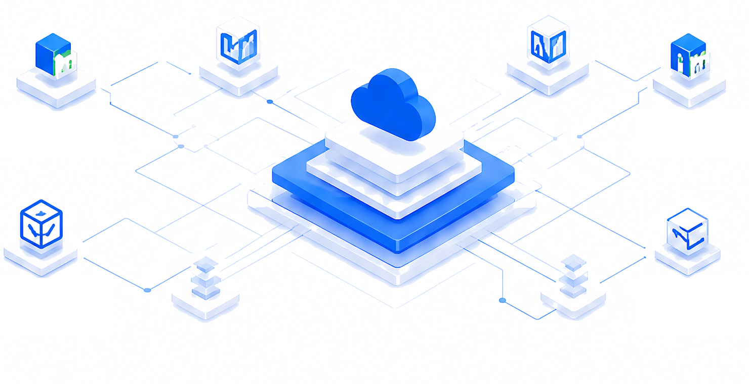 AI 能力中枢连接金融、医疗、制造、零售、教育、企业办公与政务等行业场景